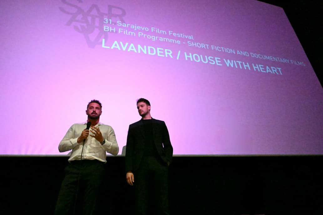 Q&A on stage after the House with Heart screening at Sarajevo Film Festival
